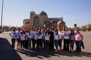 Durante la peregrinación al Santuario de Aparecida. Durante la peregrinación al Santuario de Aparecida.